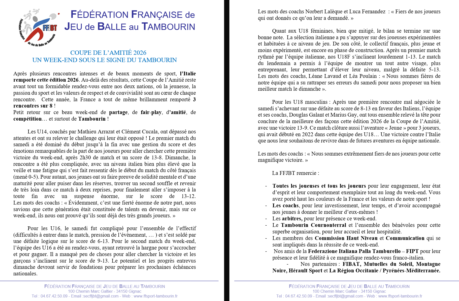 Publication du 27 août 2026