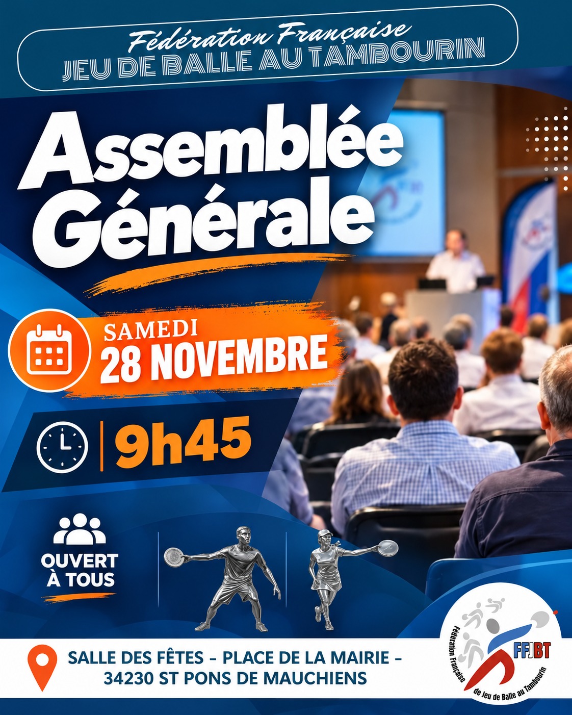 Assemblée générale FFJBT — 28 novembre 2026